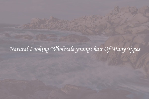 Natural Looking Wholesale youngs hair Of Many Types