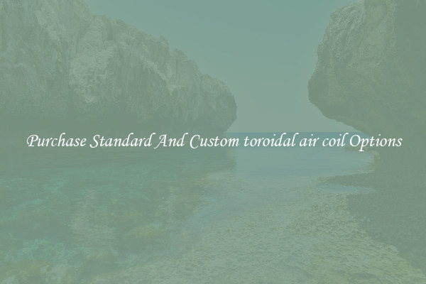 Purchase Standard And Custom toroidal air coil Options