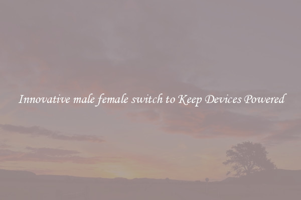 Innovative male female switch to Keep Devices Powered