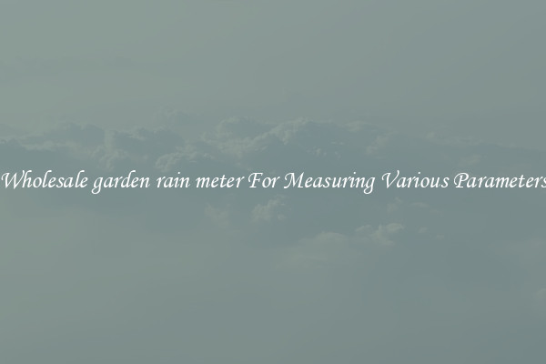 Wholesale garden rain meter For Measuring Various Parameters