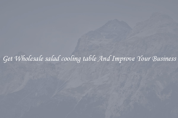 Get Wholesale salad cooling table And Improve Your Business