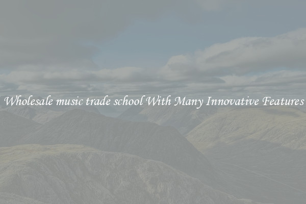 Wholesale music trade school With Many Innovative Features
