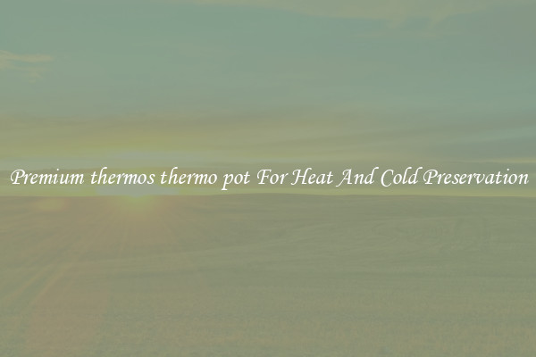 Premium thermos thermo pot For Heat And Cold Preservation