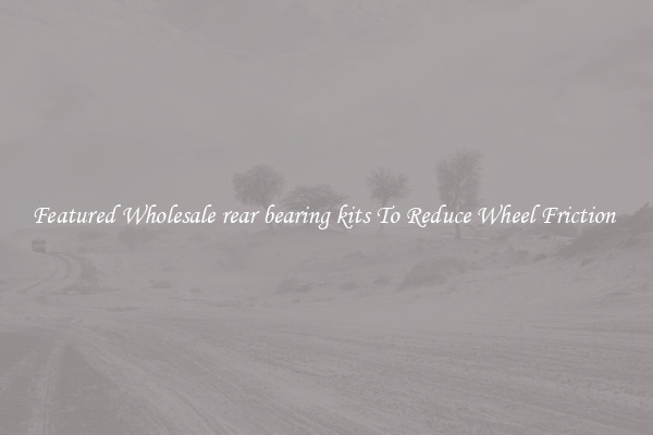 Featured Wholesale rear bearing kits To Reduce Wheel Friction 