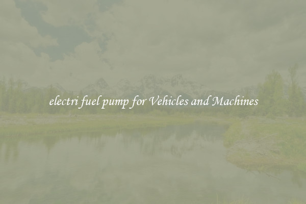 electri fuel pump for Vehicles and Machines